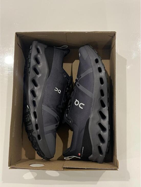 On Running Men\'s Cloudsurfer Trail Waterproof Running Shoes Black/Eclipse US 14